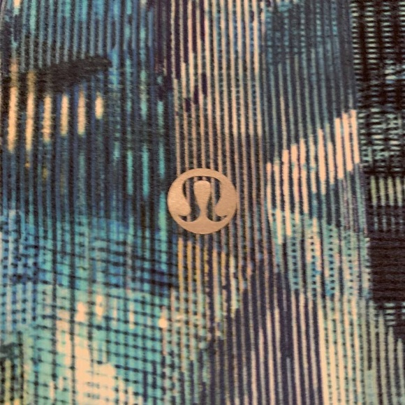 Lululemon Wunder Under High Rise Legging Sun Dazed Multi Blue Green Crops size 8 - Picture 4 of 7